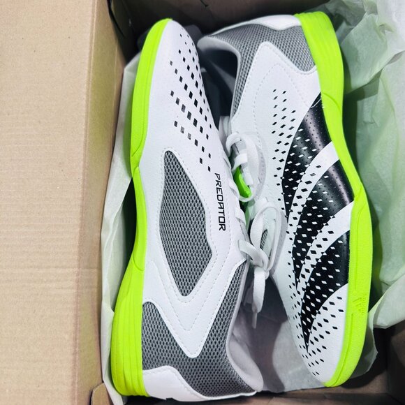 Adidas Predator Accuracy.3 IN J White/Black/Lime Youth 5.5 NWB MSRP $95 - Picture 4 of 7